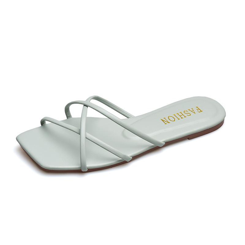 Summer Flat Sandals For Women With Breathable Pu Material For Casual Daily Wear