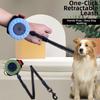 Anti-Slip Handle Automatic Retractable Pet Leash Adjustable Hands-Free Dog Walking Rope One-Click Lock Reflective Dog Leash