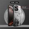 Minimalist Dark Cloud Airplane Print Tempered Glass Phone Case For Samsung Galaxy S25 S24 S23 Ultra Plus FE Shockproof Cover