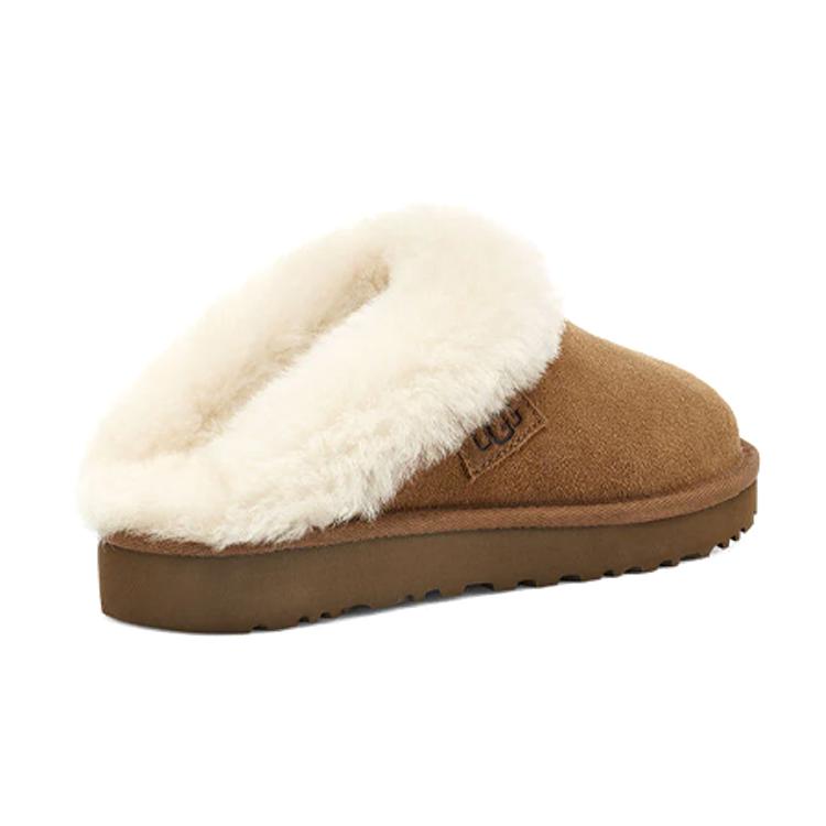 UGG Rubber Sole Odor Resistant Antibacterial Closed Toe Slippers Women's Chestnut 1115134-CHE