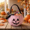 Portable Halloween Pumpkin Bucket Lace Bow Bow Candy Bag Cute Trick Or Treat Bags  Cosplay Dress-up