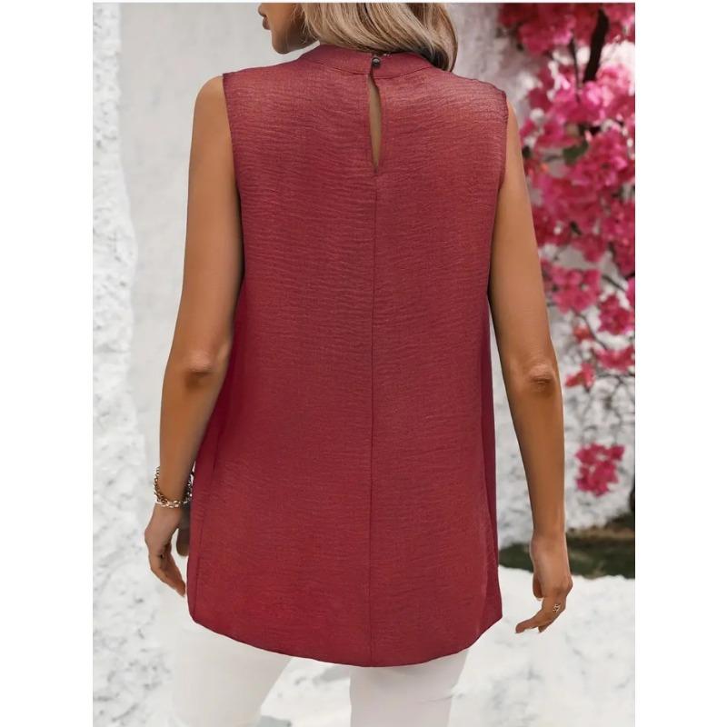 IHUASU Fake Two Shirt Design Sense Stitching Shirt Top