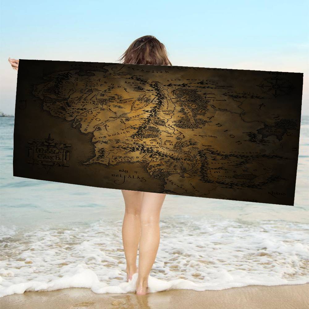 L-Lords Game Rings Microfiber Blanket Quick Drying Beach Towels Oversized Printing Super Absorbent Pool Towel Blanket
