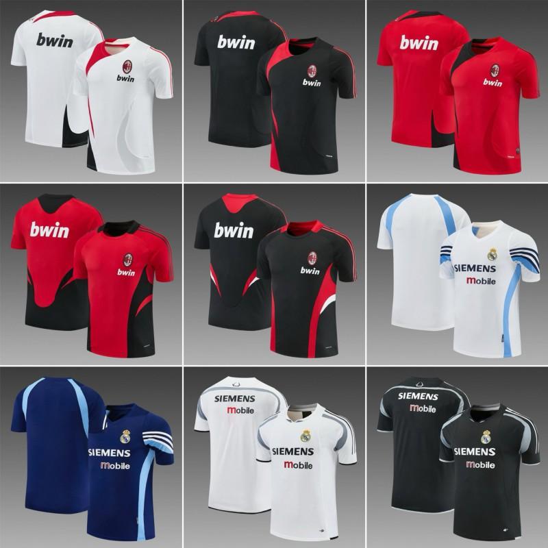 Retro Football Training Jersey Long Short Sleeve Team Sports Shirt Men Women