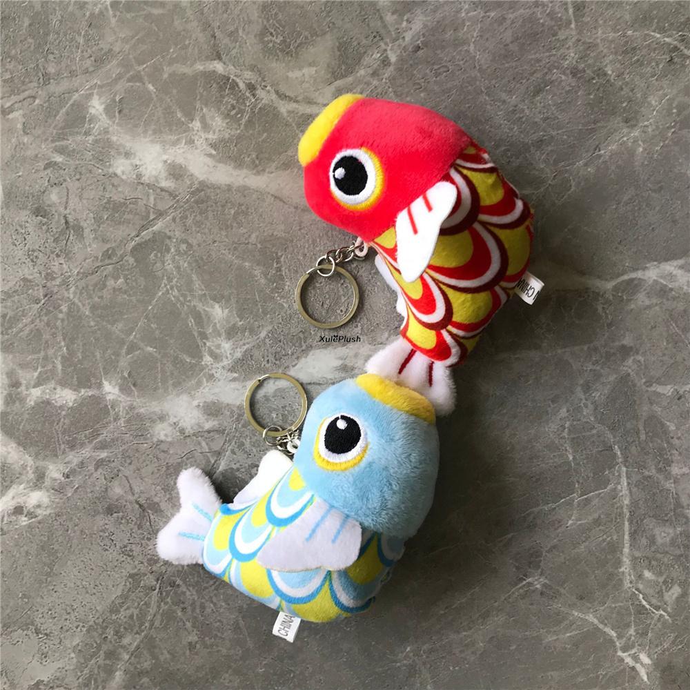 Choix de modèles - Animaux marins, peluche en coton PP avec porte-clés (poisson, requin, etc.).