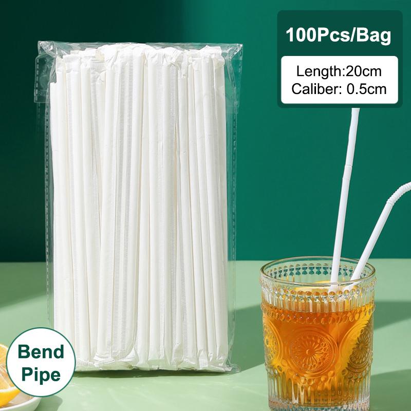 Disposable Drinking Straw Transparent Plastic Drinking Straw For Milk Smoothie Slushie Juice Bubble Tea Straw