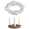 Bubble Bead Round Ball 4-Hole Candle Holder Silicone Molds DIY Gypsum Ring Base Bead Candle Insert Decorative Resin Mold Crafts
