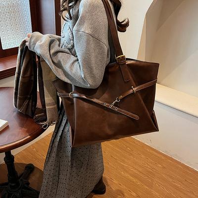 Lässige Retro-Tasche mit großer Kapazität für Damen, neue vielseitige Schultertasche für Herbst und Winter 2025, tragbare Tote Bag