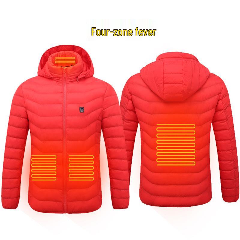 2025 Men's USB Electric Heated Jacket: Winter Warm, Lightweight, Thin Heating, Constant Temperature, Cotton.