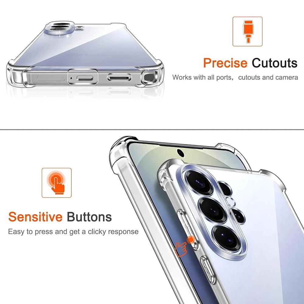 Shockproof Armor Case For Samsung Galaxy S26 Ultra S26+ S 26 SamsungS26 Plus S26Ultra 5G Clear Silicone Cover Transparent Funda