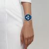 Casio Quarzwerk Edelstahlarmband Uhr Unisex Blaues Zifferblatt MTP-1374D-2A3V