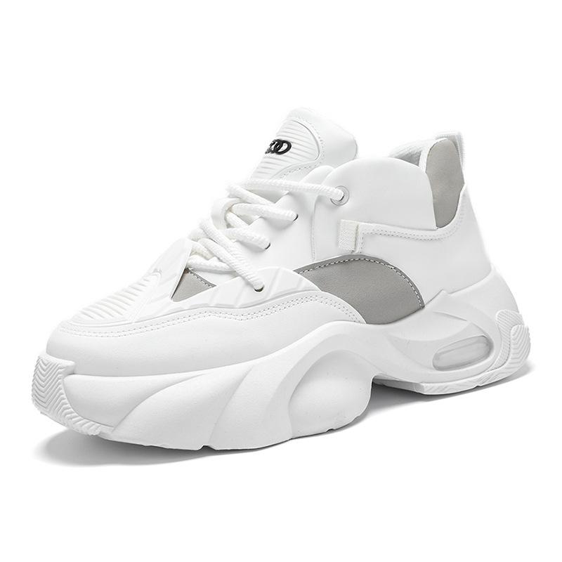 New Teenage Sneakers Fashion Versatile Breathable Casual Shoes Thick Soled Height Raising Outdoor Men's Sports Running Shoes