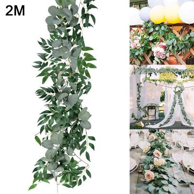 Eukalyptus Künstliche Blätter Party Foto Home Home Dekoration Hängende Rebe Requisiten Girlande Dekor