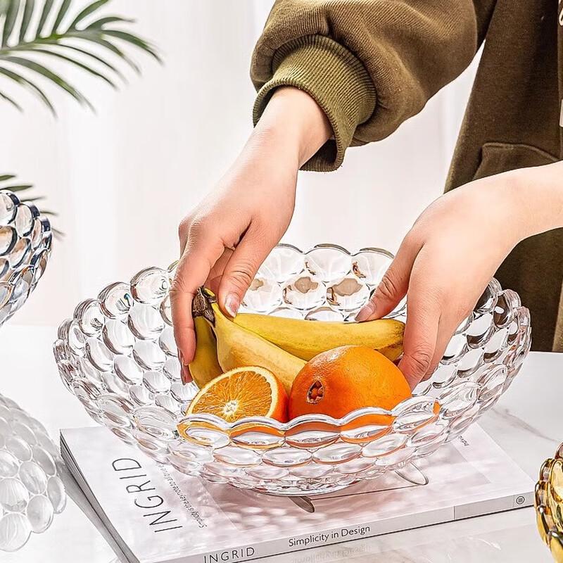 Nordic Crystal Glass Fruit Bowl Set