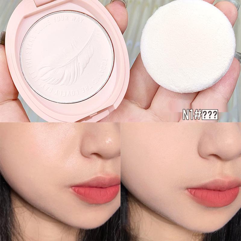 XIXI Feather-Light Matte Setting Powder with Flocked Puff - Crease-Free & Natural Finish