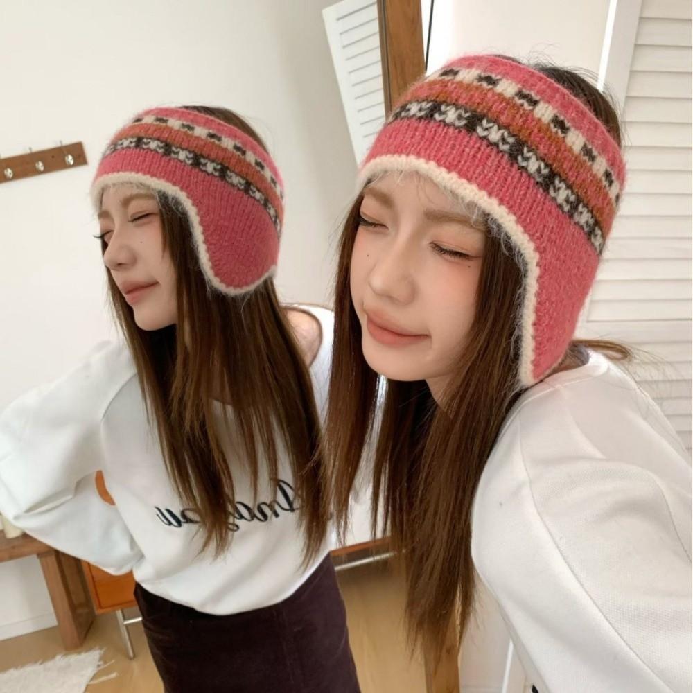 Snowflake Knitted Ear Cover Warm Ear Warmer New Winter Earmuffs  Women