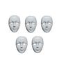Balloonistics Plain White Party Mask – Blank White Face Masks for Fancy Dress, Rama Theme, Festivals, School Competitions & Dance Performances (P