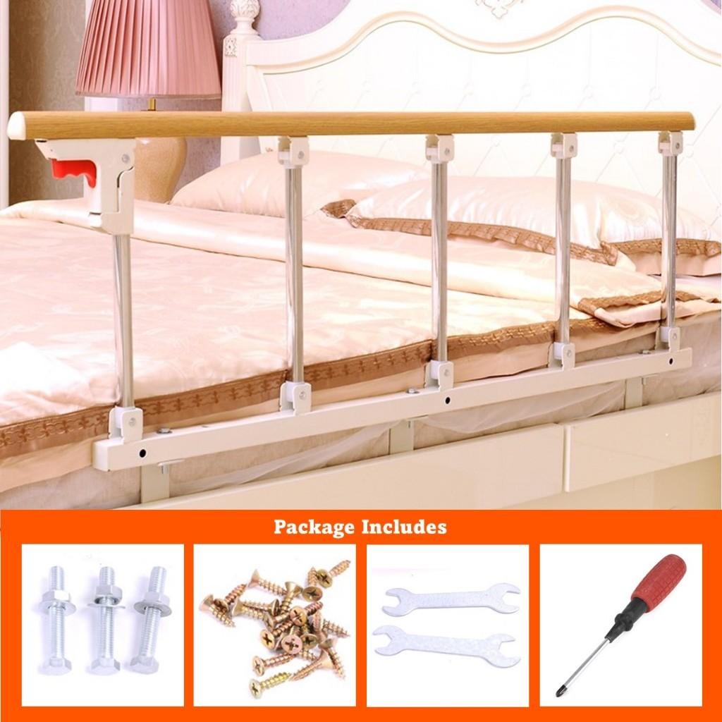 Safety Assist Handle Elderly Bedridden Pregnancy Bed Railing Guard Rails Household Foldable Bed Guardrail