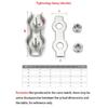 2PCS 304 Stainless Steel Wire Rope Clamp Single/Double Clamp Wire Rope Cable Clamp Size M2-M8
