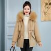 Women's Medium-length Winter New Fashion Thickened Warm Cotton Coat Casual Down Cotton-padded Jacket Parkas