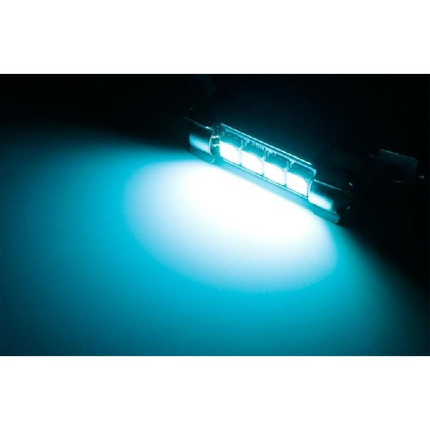 (1) Ice Blue 4-SMD Error Free 578 211-2 6411 LED Map Dome Trunk Area Cargo Light