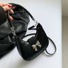Niche Fashion New Armpit Bag Sweet Solid Color Bow Portable Shoulder Messenger Bag Women