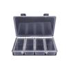 New Transparent 4-Grid Storage Box with Independent Compartments for Small Accessories