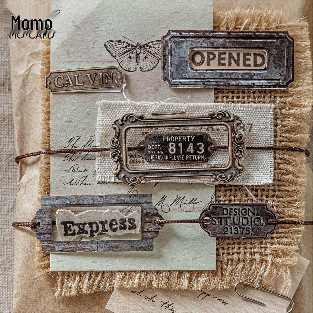Momo Retro Archive Series Hard Card Sticker Pack for Journaling & Decoration