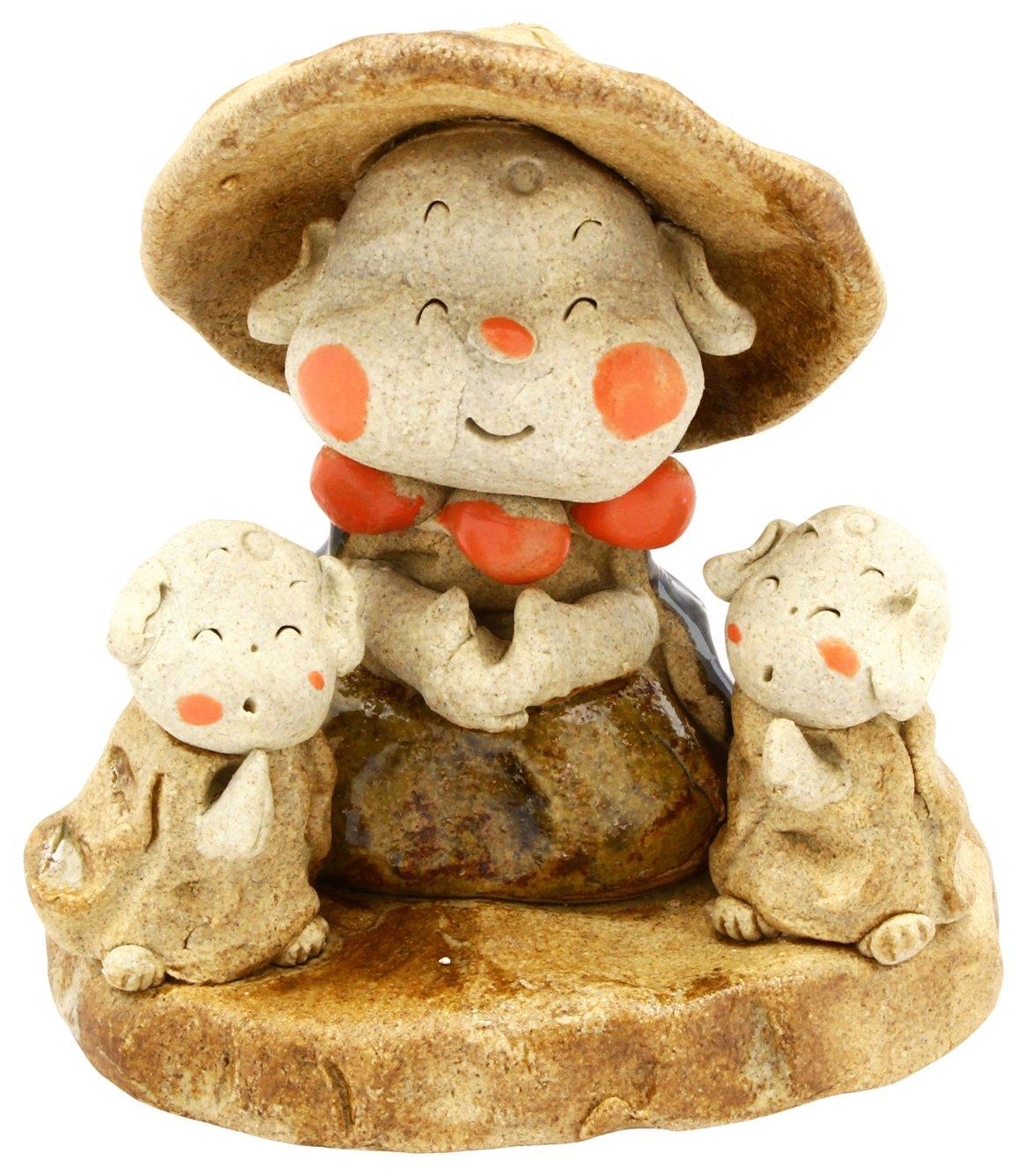 

Utsuwa Roan Mino Ware Jizo Bodhisattva (3 figures) by Tomoharu Hosokawa 536-0032