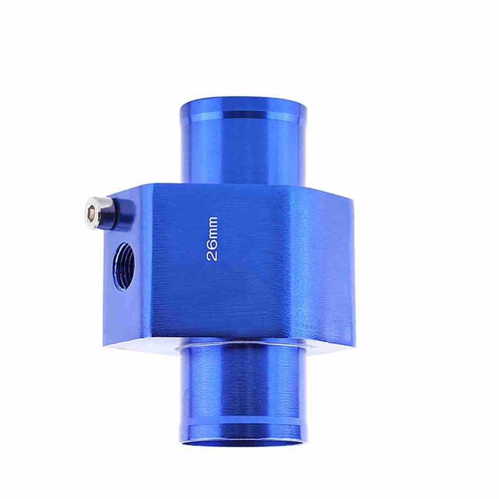 Univerzální kovový adaptér pro teplotní snímač teploty vody do auta pro hadici, modrý 26mm