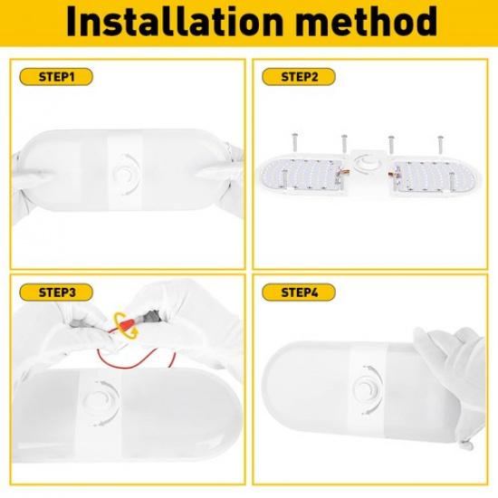 RV LED 12V Ceiling Double Fixture Dome for Light Camper Trailer RV Marine 700LM