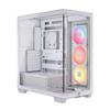 PC Case - CORSAIR - 3500X LXR LINK Tempered Glass Mid-Tower - 3 Reverse-rotor RGB Fans - White