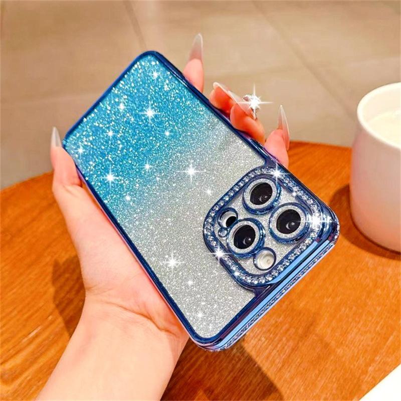 Brokatowe Błyszczące Etui na iPhone 16 15 Pro Max 14 Plus 13 12 Pokrowiec Samsung Galaxy S25 Edge S23 Ultra S24 FE A56 A36 A26 A16 A55 A35 A25 A15 A54 A34 A14