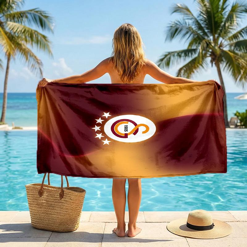Stampa FC Galatasaray Asciugamano da Spiaggia Quick Dry Microfibra Assorbente Portatile da Viaggio Asciugamano per Nuoto