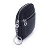 Women's Genuine Leather Mini Coin Purse with Zipper - Compact Storage for Driver's License, Lipstick, and Earphones.