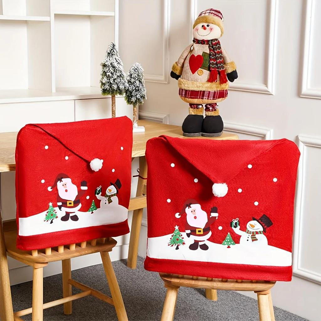 1Pc Creative Christmas Chair Cover, Christmas Supplies, Dining Table Chair Decoration Gifts, Christmas Chair Cover,