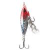 5Pcs Artificial Fishing Lure Lifelike Fishing Bait with Treble Hook for Saltwater Freshwater Red Head Silver Body