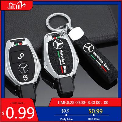 GLC GLB 2Buttons Zinc Alloy Car Key Case Cover Shell for Mercedes Benz W203 W204 W212 C180 GLK300 CLS CLK CLA SLK C S E Class A