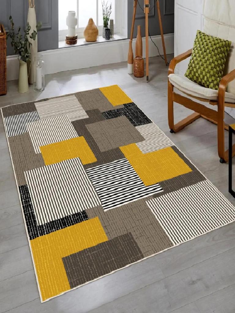 EPeddler Home Modern Geometric Pattern Digital Printing Washable Non-Slip Dot Base New Generation Living Room, Kitchen, Entrance Carpet and Floor Mat