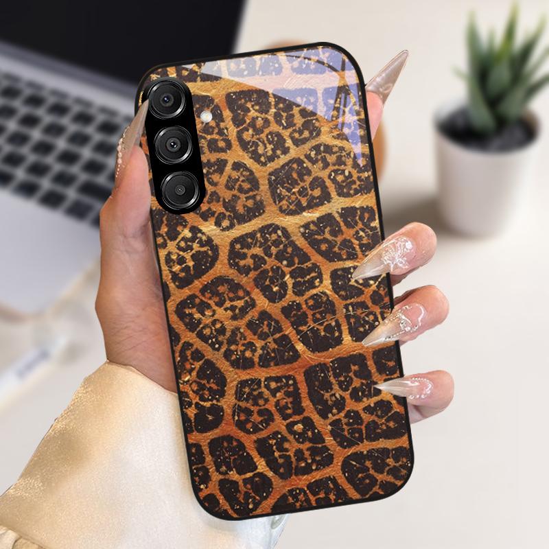 Fashion Coque For Samsung A55 A56 Case A25 A26 Tempered Glass Phone Cover For Galaxy A15 A35 A36 Hard PC Glass Protective Fundas