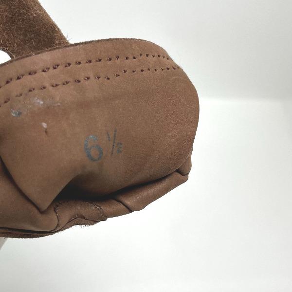 HERMES suede gloves Suede Dark brown Women Used