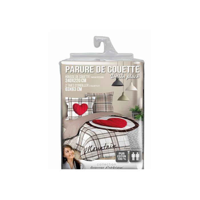 Parure de couette - DOUCEUR D'INTERIEUR - ALPINE - 100% coton - 220x240cm - Multicolore