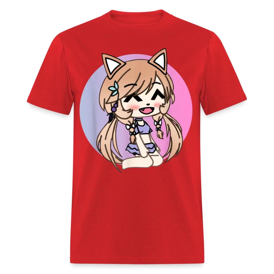 Cute Chibi Style Shirt Kawaii Anime Kitty Girl Chan with Cat Ears T-Shirt 3