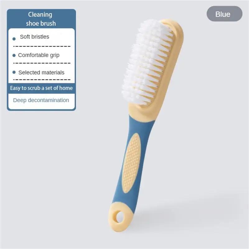 Long Handled Contrast Color Cleaning Brush Soft Dense Shoe Washing Multifunctional Anti Slip Household Cleaning Tools