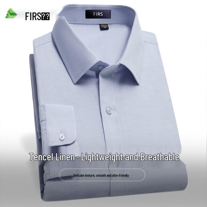 

Shanshan Men s Lightweight Tencel Linen Blend Long-Sleeve Shirt 42 180/100A