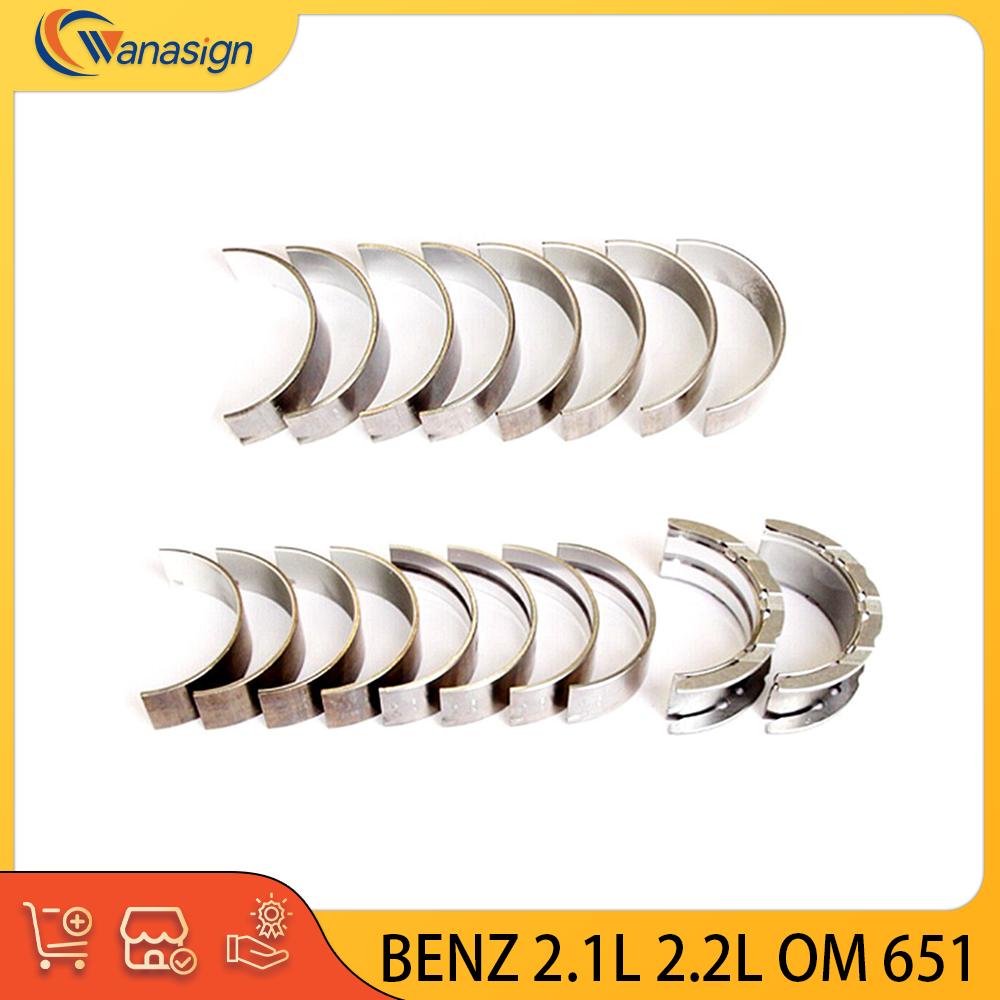AUTO ENGINE PARTS Crankshaft Main & CON ROD Bearing Set For JEEP MERCEDES-BENZ 2.1L 2.2L L4 Diesel 2.1 2.2 L T 2008-2024
