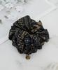 Maia Emblem Pattern Hair Scrunchie - Beige Bk