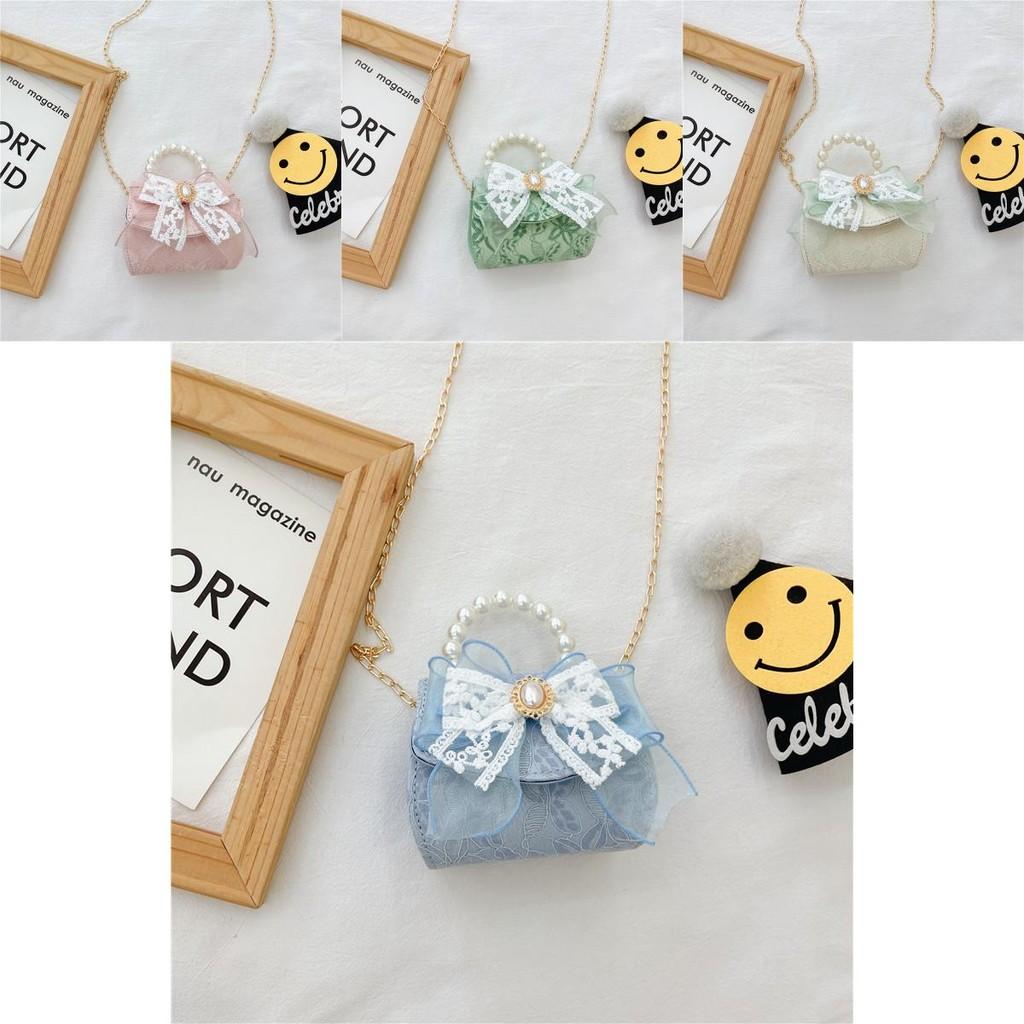Stylish Children's Pearl Handbag With Bow Design Perfect For Mini Fashionistas And Daily Outings