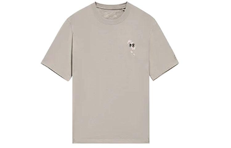 Li Ning Sports Fashion Collection T Shirt Unisex Cashmere Gray AHSS921-3 S