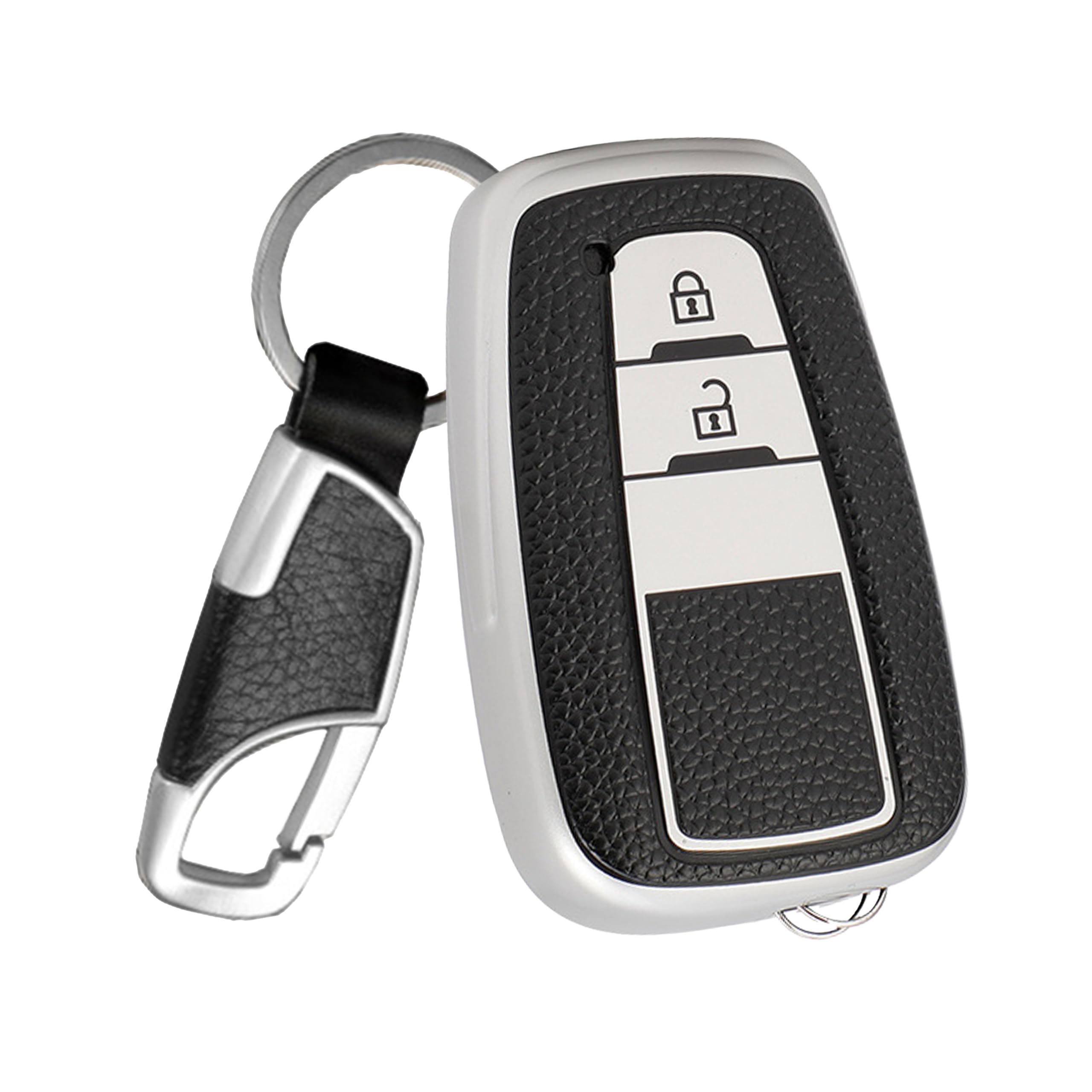 Compatible with Toyota Leather TPU Smart Key Case Key Cover